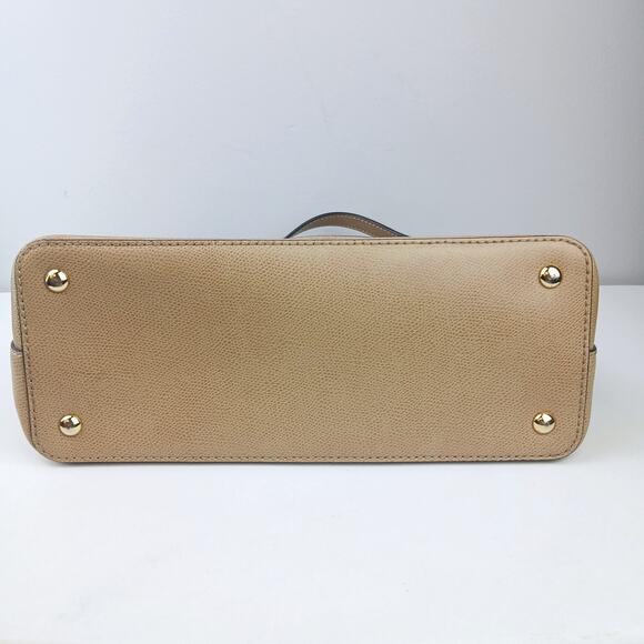 Michael Kors Cindy Dome Saffiano Leather Satchel Tan Convertible Straps AV-1610 - Picture 5 of 9